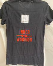 Load image into Gallery viewer, Women&#39;s Inner Warrior Black Pure Cotton T-Shirt by Pink Monkey