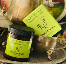 Load image into Gallery viewer, Chai Me Up- Vegan Body Crème with Green Tea and Pomegranate by Pink Monkey, 4oz