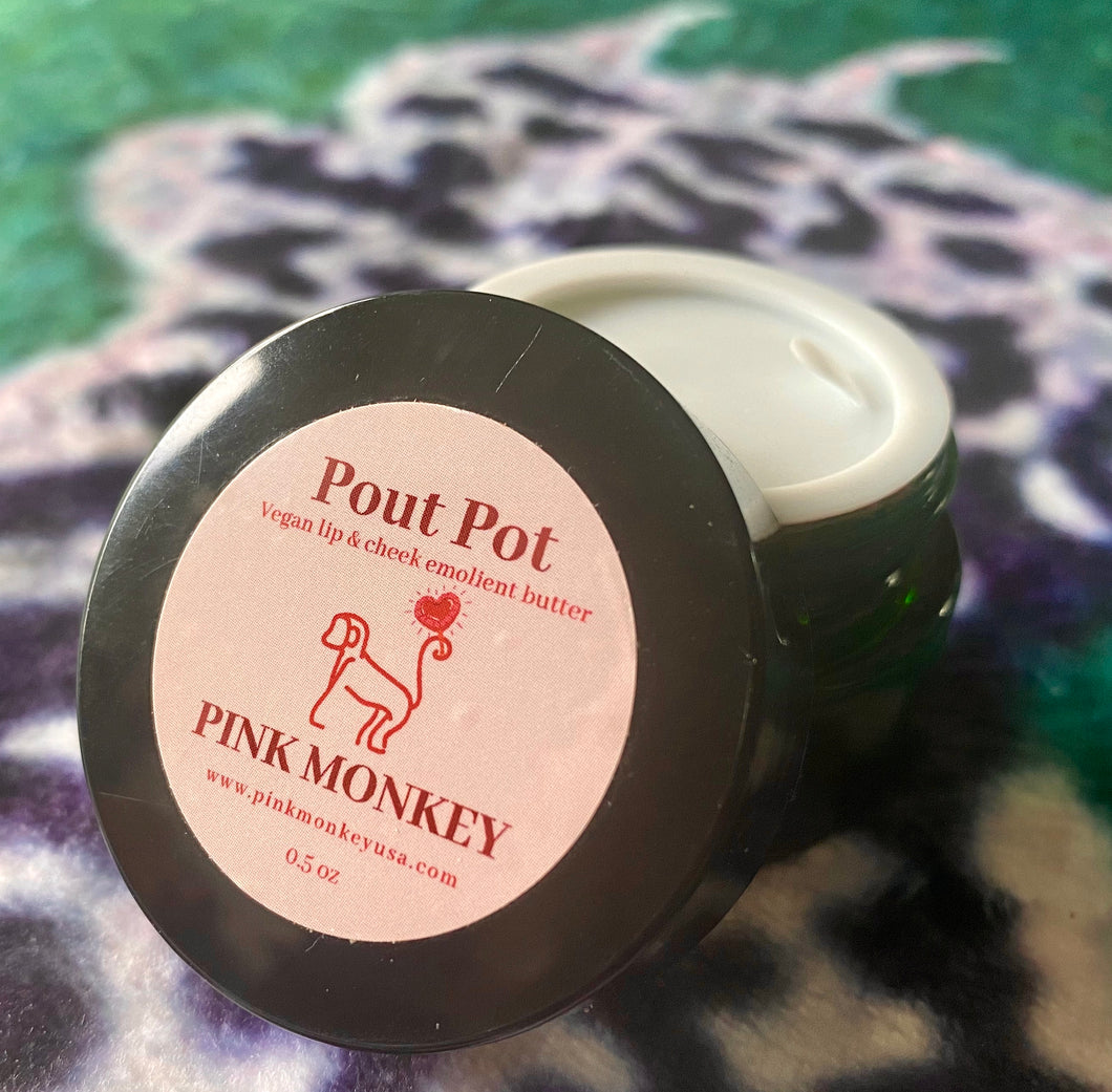 Pout Pot- Vegan Lip and Cheek Tinted Balm by Pink Monkey (0.5oz)