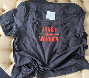 Men's Inner Warrior Black Pure Cotton T-Shirt by Pink Monkey